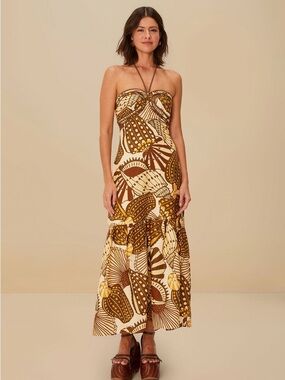 knee length dresses for ladies Cream Olivea Knit Maxi Dress